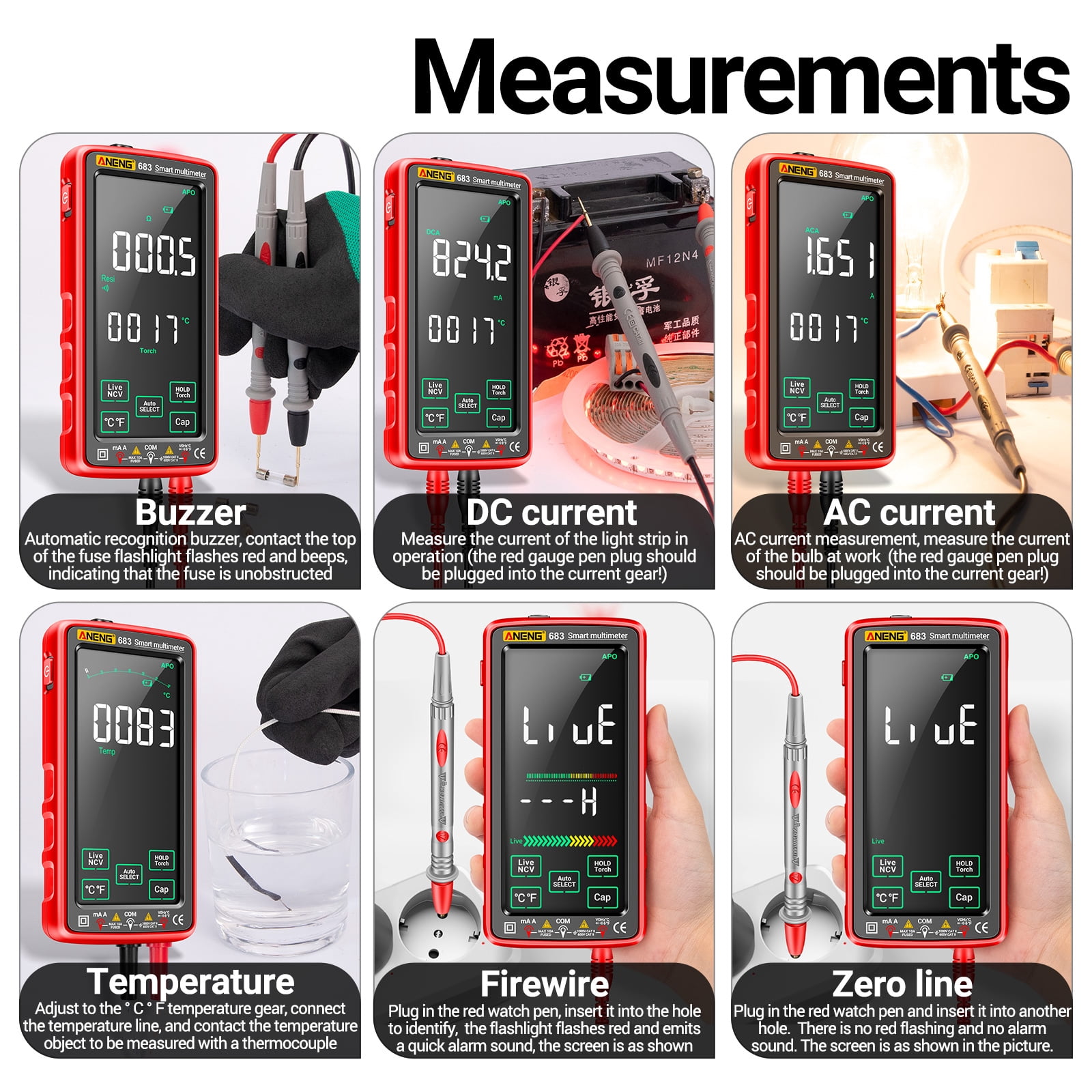 Multimeters,Tester With Resistance 683 6000 Screen -burn Universal -burn Universal Meter Va Display Ncv Siuke 6000 Screen Meter Va Display Universal Meter Va Laoshe