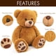 thumbnail image 2 of Peluche con forma de oso de peluche LotFancy, 50 cm, suave felpa, color marrón, 2 of 7