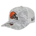 thumbnail image 3 of Men's New Era  Gray Cleveland Browns Salute to Service Fan Pack 9SEVENTY Trucker Adjustable Hat, 3 of 5