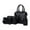 Black, variant on Fashion Upgrade Wallet Tote Bag Shoulder Bag Top Handle Satchel Purse Set 4Pcs