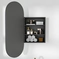 thumbnail image 4 of MAYEERTY 32"x16" Iron Medicine Cabinet Mirror with Storage Space for Bathroom , Black, 4 of 8