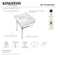 thumbnail image 4 of Kingston Brass 30 inch Carrara Marble Vanity Top with Stainless Steel Legs, 4 of 5