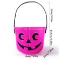 thumbnail image 3 of Halloween Treat Bucket Pink Glitter Jack O Lantern Pail 1 Pack Small Bucket with Handle for Trick Or Treat Halloween Party Favors for Student, 3 of 6