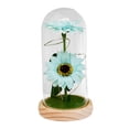 thumbnail image 3 of Regalos de girasol en cúpula de cristal, girasol artificial en cúpula de cristal, luz de noche Estilo E, 3 of 9