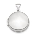 thumbnail image 1 of FB Jewels Sterling Silver Rhodium-plated Polished Domed 16mm Round Locket, 1 of 1
