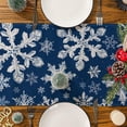 thumbnail image 5 of Christmas Table Runner, Snowflake Decorations Christmas Runner for Table Seasonal Chriatmas Winter Holiday Decor Dining Table Decorations (Blue, 13'''' x 72''''), 5 of 6