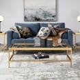 thumbnail image 4 of Evelyn&Zoe Alexis 54" Wide Rectangular Coffee Table, Brass, 4 of 7