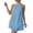 A-Sky Blue193, variant on Layered-Flowy Mini Dress for Women Halter Gathered-Neck Sleeveless Summer Evening Short Slip Gown