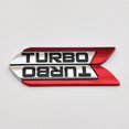 thumbnail image 1 of 2 * Red and Chrome Metal Turbo Logo Badge Racing Sport Bagde Fender Stickers 3D Stickers-, 1 of 4