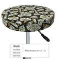 thumbnail image 4 of Balery Skull with Dollar Fundas de asiento para taburete de bar redondo de tela de terciopelo ajustables que protegen de arañazos y manchas para sillas de 14 a 17 pulgadas.-13 inch, 4 of 7