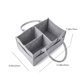 thumbnail image 3 of Organizador de almacenamiento de múltiples compartimentos con asas, fibra de poliéster ligera, 33x23x18 cm, gris, para artículos de tocador, accesorios y uso doméstico o de viaje., 3 of 6