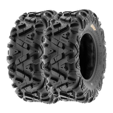 SunF ATV/UTV All Terrain Quad Tire 25x10-12 25x10x12 6 PR Tubeless A033 (Set of 2)