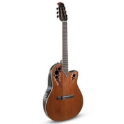 Ovation Celebrity Elite E-Acoustic Classic Guitar CE44C-4A, MS/Mid/Cutaway, Natural Gloss