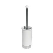 iDesign York Toilet Brush Holder, White and Chrome