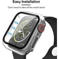 thumbnail image 4 of Apple Watch Case Series 7 for 45mm/41mm with Built-in Tempered Glass Screen Protector (All Watch Series), Guard Bumper Full coverage Cover for Apple Watch 45mm,41mm, Case, Color, 4 of 8