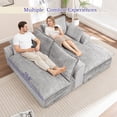 thumbnail image 5 of Muumblus 103" Boneless Sectional Sofa with Right Chaise, Comfy L-Shaped Modular Couch for Living Room, No Assembly Required, Gray Chenille, 5 of 10