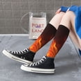 thumbnail image 5 of Honeii Fiery Orange Flames Energy Print Long Socks,Novelty Design Socks Gift for Men and Women,Crew Socks,Calf Socks, 5 of 6