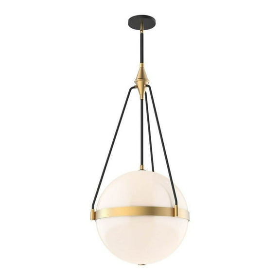 PD406418BGGO-Alora Lighting-Harmony - 4 Light Pendant-35.75 Inches Tall and 17.5 Inches Wide-Brushed Gold Finish-Glossy Opal Glass Color
