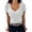 White, variant on SHITINN Blouses for Women Casual Women V Neck Ribbed Fitted Tight Tshirt Short Sleeve Shirt Basic Knit Top Women's Short Sleeve Tops Womens Summer Shirts
