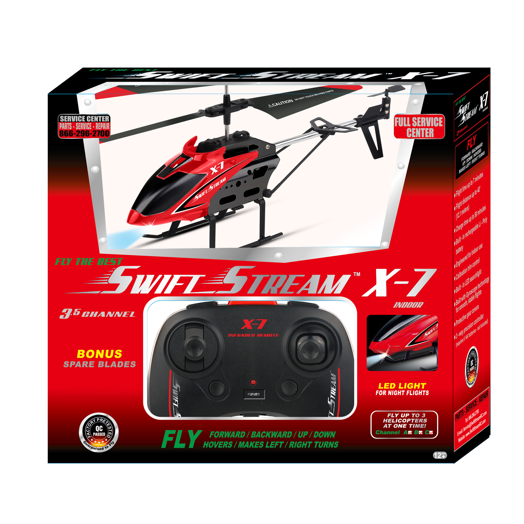 Swift Stream RC  Remote Control Helicopter, Red - image 2 of 5
