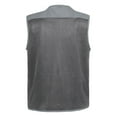 thumbnail image 4 of UVEASISHA Mens Lightweight Cargo Vest Outdoor Mesh Quick Dry Fishing Vest Full Zip V Neck Sleeveless Work Jackets with Multi Pockets Gray XL, 4 of 4