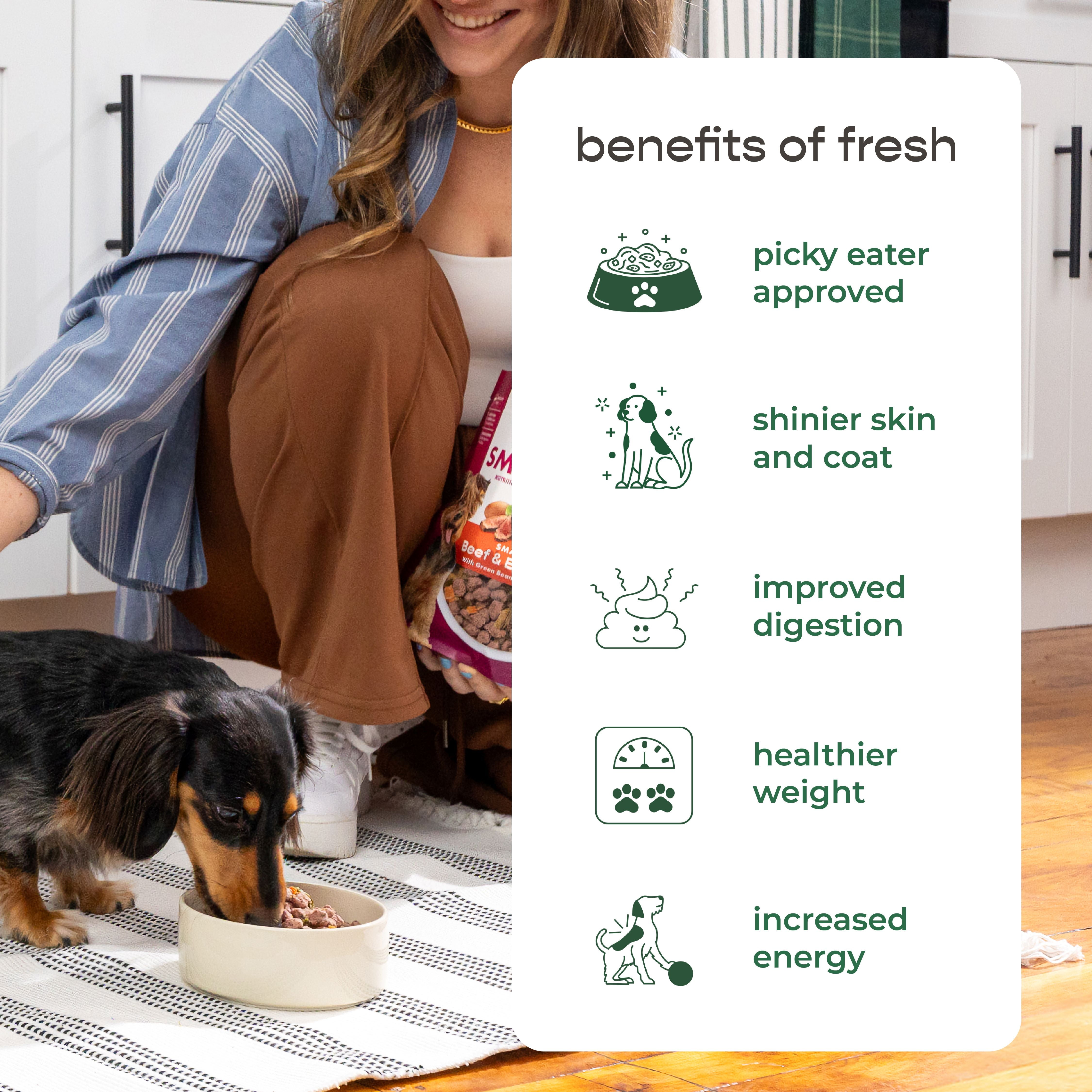 (6 pack) Freshpet Fresh Dog Food, Small Dog Chicken & Turkey Recipe, Slice & Serve Roll, 1 lb.
