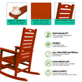 thumbnail image 3 of AreShark Oversized Rocking Chair Set of 4 Outdoor, HDPE PolyRocking Chair, All Weather Porch Rocker for Deck Patio Balcony, 380lbs, Dark Red, 3 of 10