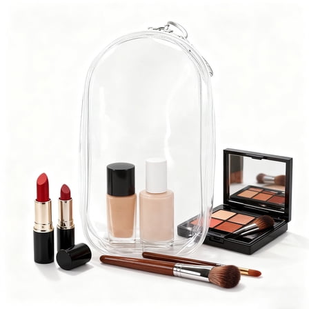 Travel Size Clear Toiletry Bags (7.48x4.13in) - Waterproof Zippered Organizers for Men & Women