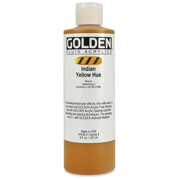 Golden� Fluid Acrylic, 8 oz., Indian Yellow Hue