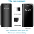 thumbnail image 5 of vivioi Compatible Samsung Galaxy Note 10 Plus Case Flip Leather Cover Clear S-View Mirror Shockproof Cover Kickstand Anti-Scratch Protective Phone Cases Cover for Samsung Note 10 Plus 4G/5G, black, 5 of 13