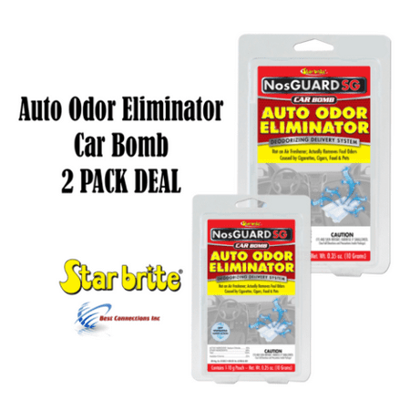 2 PACK Auto Odor Eliminator Control System Car Bomb Tobacco Smell (Best Smoke Smell Eliminator)