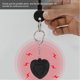 thumbnail image 5 of Alarma personal de sonido seguro con forma de corazón y llavero con luces, 5 of 7