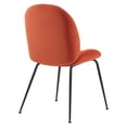 thumbnail image 6 of Modway Scoop 17.5" Velvet Dining Chairs in Orange/Black (Set of 2), 6 of 7