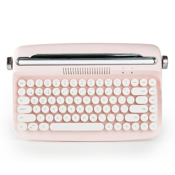 Teclado inalámbrico YUNZII ACTTO B303 Retro Bluetooth Rosa