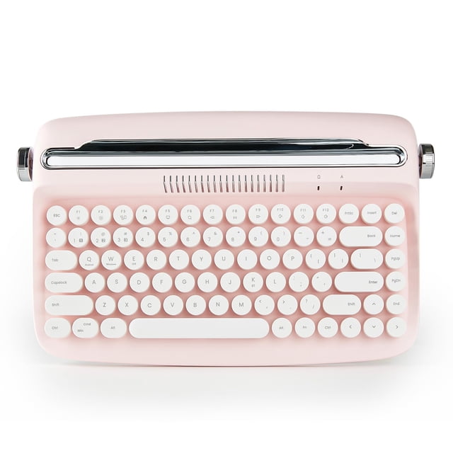 Teclado inalámbrico YUNZII ACTTO B303 Retro Bluetooth Rosa