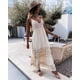 thumbnail image 2 of Vestidos bohemios de encaje de crochet con tirantes largos para mujer, vestido vintage con escote en V profundo, sin mangas, vestido informal de playa para verano, vestidos para mujer, 2 of 4