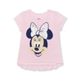 thumbnail image 2 of Minnie Mouse Girls 4-6X Short Sleeve and Flutter Sleeve Tee With Printed Short, 3-Piece Outfit Set, 2 of 7