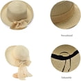 thumbnail image 3 of Women Floppy Sun Hats Fashionable Summer Wide Brim Cap Beach Straw Hat UV UPF50 Travel Packable Cap, 3 of 5