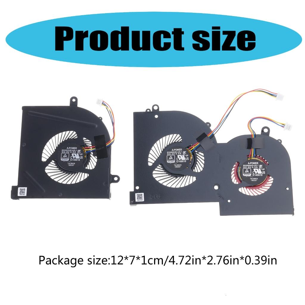 WE-POLUJ CPU Cooler Fan Portable USB Power GPU Radiator for MSI GS65 GS65VR MS-16Q2