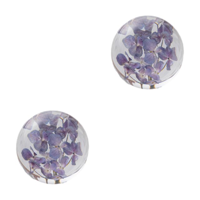 Maytalsory Exquisite Flower Crystal Ball Unlocking Inner Creativity Unique Hydrangea purple 8cm 2Set