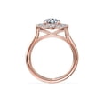 thumbnail image 2 of 0.80 Ct Round Cut Genuine Diamond Halo Wonderful Ring for Ladies Solid 18K Rose Gold Size 10.5, 2 of 8
