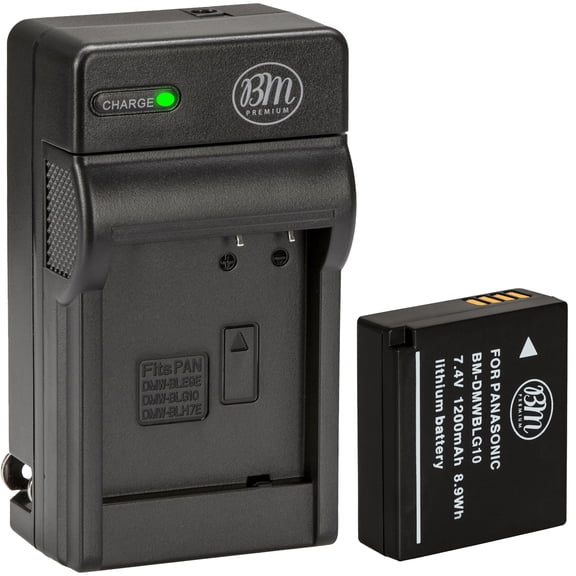 BM DMW-BLG10 Battery and Charger for Panasonic Lumix DC-ZS80 DC-GX9 DC-LX100 II DC-ZS200 DC-ZS70 DMC-GX80 DMC-GX85 ZS60 ZS100 GF6 GX7K LX100K Cameras