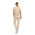 thumbnail image 2 of Hey Collection Womens Stretch Colorful Cargo Mock Neck Scrubs Set, Medical Nursing Tops with Four Pocket Scrubs Straight Leg Pants, 2 of 5