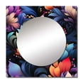 thumbnail image 2 of Designart "Vibrant Future Damask Hub" floral Square Mirror Wall Decor Cottage - Large Pink Square Bathroom Mirror - Square Printed Wall Mirror Art, 2 of 5