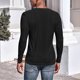 thumbnail image 3 of pstuiky camisas de manga larga para hombre, Camisa informal de manga larga con cuello en V y malla de color liso para hombre top de hombre xxl, 3 of 6