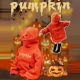 thumbnail image 2 of Otqutp Teen Girl's Oversized Halloween Hooded Pumpkin Pullover Kids Fuzzy Sweatshirt Thick Woolen Sweater Jacket Fleece Clothes, 2 of 9