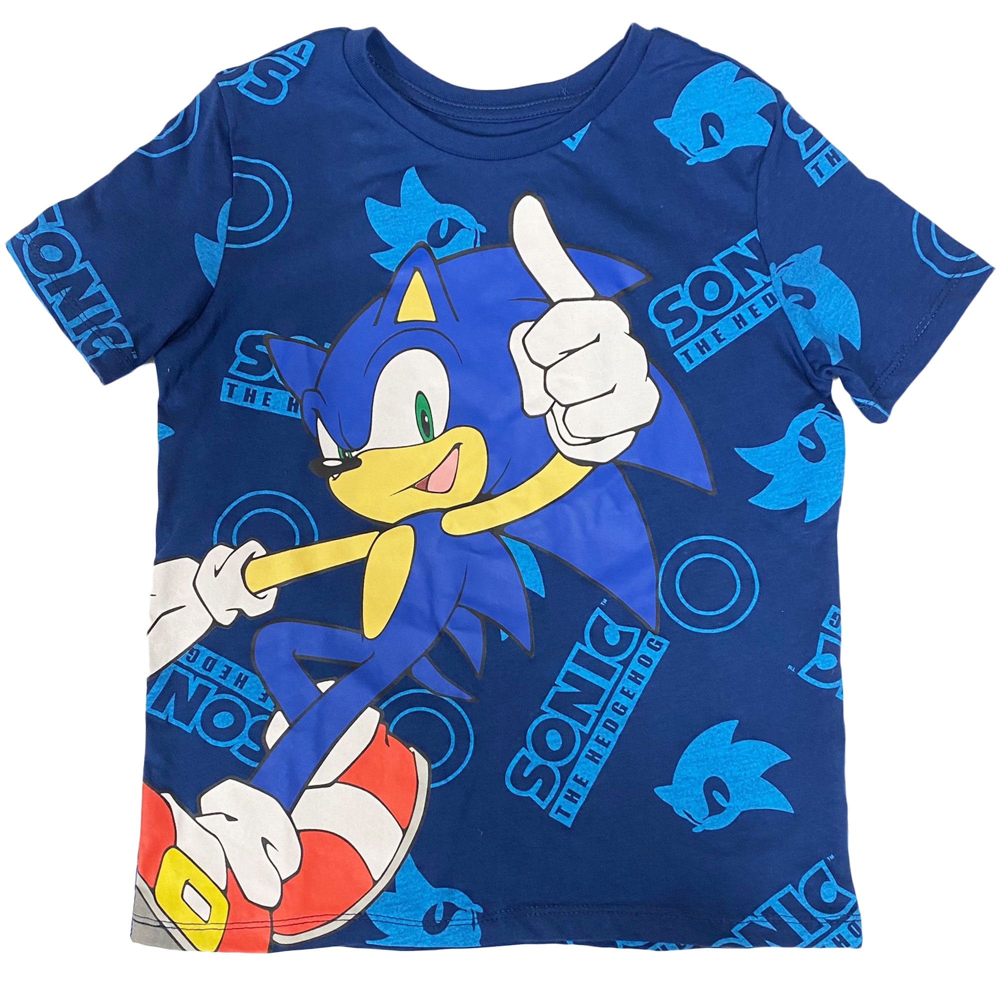 Boy Quality T-shirt Sonic The Hedgehog Retro Game Kids 
