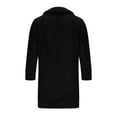 thumbnail image 3 of Maoxin Mens Tops Men's Casual Loose Fitting Long Sleeved Hooded Coat Long Sleeve Hoodless Casual Outwear Coat Black 4XL, 3 of 4