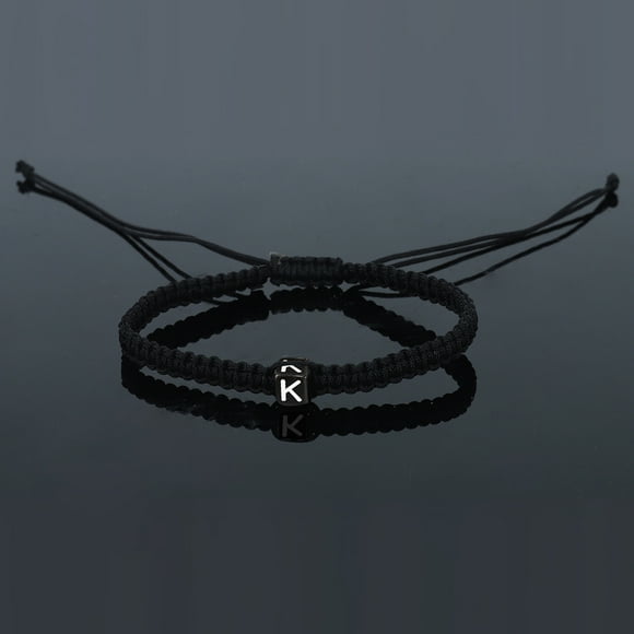 SIfdSeng Initial String Bracelets for Women Men Teen Girls Boys Handmade Rope Braided Bracelet Minimalist Jewelry Matching Couple Bracelets Boho Bracelets for Women Stackable Silver