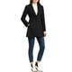 thumbnail image 2 of Abrigo elegante de trabajo con cuello de solapa y botones para mujer, abrigo de trinchera de invierno, talla XL, negro, 2 of 7